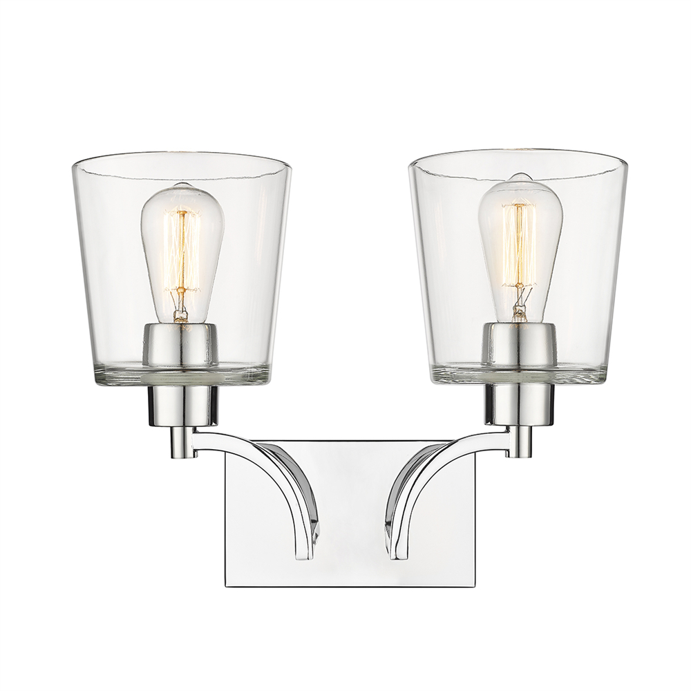 Millennium Lighting 496002-BN Evalon Two Light Vanity Brushed Nickel finish