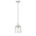 Millennium Lighting 497001-BN Evalon One Light Mini-Pendant Brushed Nickel finish