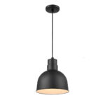 Millennium Lighting LEDRDBC10-SB LED R Series Outdoor 10˝ Cord Hung Deep Bowl Shade Satin Black finish