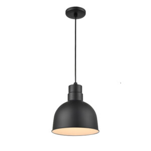 Millennium Lighting LEDRDBC10-SB LED R Series Outdoor 10˝ Cord Hung Deep Bowl Shade Satin Black finish