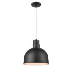 Millennium Lighting LEDRDBC12-SB LED R Series Outdoor 12˝ Cord Hung Deep Bowl Shade Satin Black finish