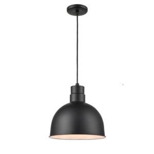 Millennium Lighting LEDRDBC12-SB LED R Series Outdoor 12˝ Cord Hung Deep Bowl Shade Satin Black finish