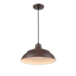 Millennium Lighting LEDRWHC14-ABR R Series 14˝ LED Warehouse Cord Hung Shade Architectural Bronze finish