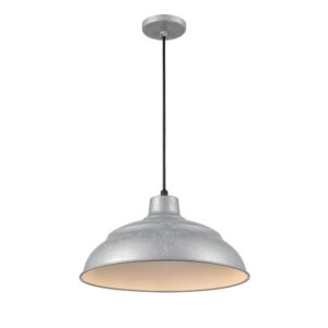 Millennium Lighting LEDRWHC17-PGA R Series 17˝ LED Warehouse Cord Hung Shade Painted Galvanized finish