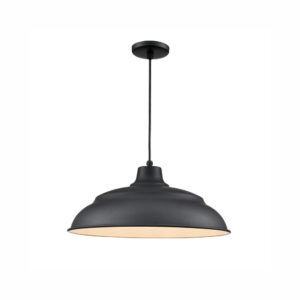 Millennium Lighting RALWHC20-SB R Series Cord Hung Warehouse Shade Satin Black finish