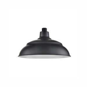 Millennium Lighting RALWHS14-SB R Series 14˝ Aluminum Warehouse One Light Shade Satin Black finish