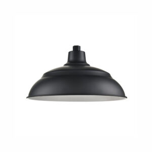 Millennium Lighting RALWHS17-SB R Series 17˝ Aluminum Warehouse One Light Shade Satin Black finish