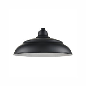 Millennium Lighting RALWHS20-SB R Series 20˝ Aluminum Warehouse One Light Shade Satin Black finish