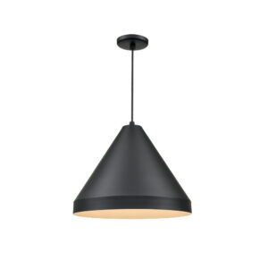 Millennium Lighting RCC17-SB R Series 17˝ Cone Cord Hung One Light Shade Satin Black finish