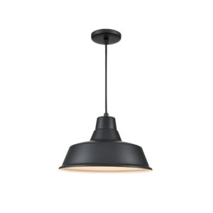 Millennium Lighting RCLWC14-SB R Series 14˝  Classic Warehouse Cord Hung One Light Shade Satin Black finish