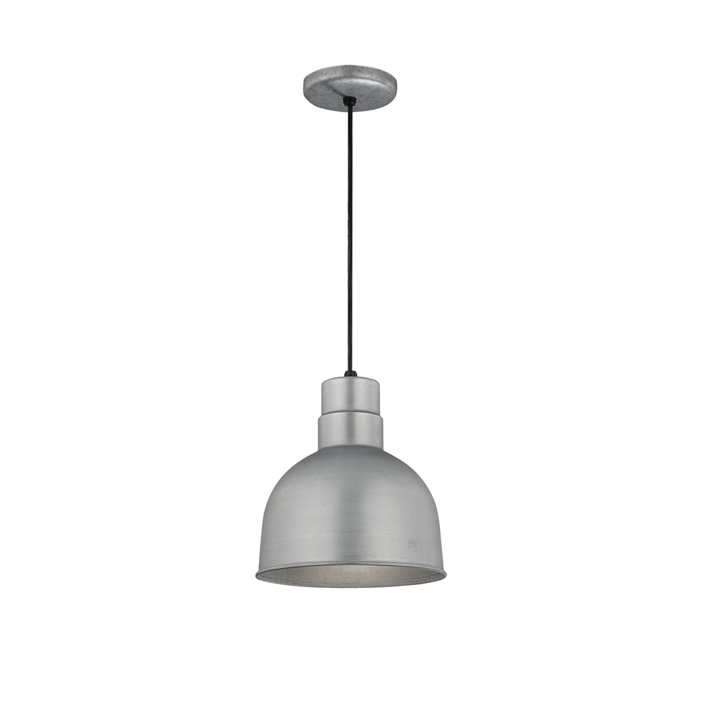 Millennium Lighting RDBC10-GA R Series 10˝ Deep Bowl Cord Hung Shade Galvanized finish