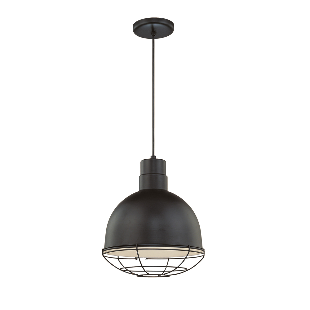 Millennium Lighting RDBC12-SB R Series 12˝ Deep Bowl Cord Hung Shade Satin Black finish