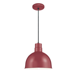 Millennium Lighting RDBC12-SR R Series 12˝ Deep Bowl Cord Hung Shade Satin Red finish