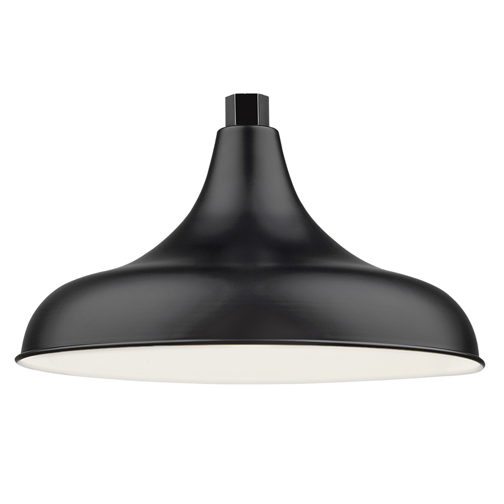 Millennium Lighting RMWHS14-SB R Series 14˝ Modified Warehouse Shade Satin Black finish