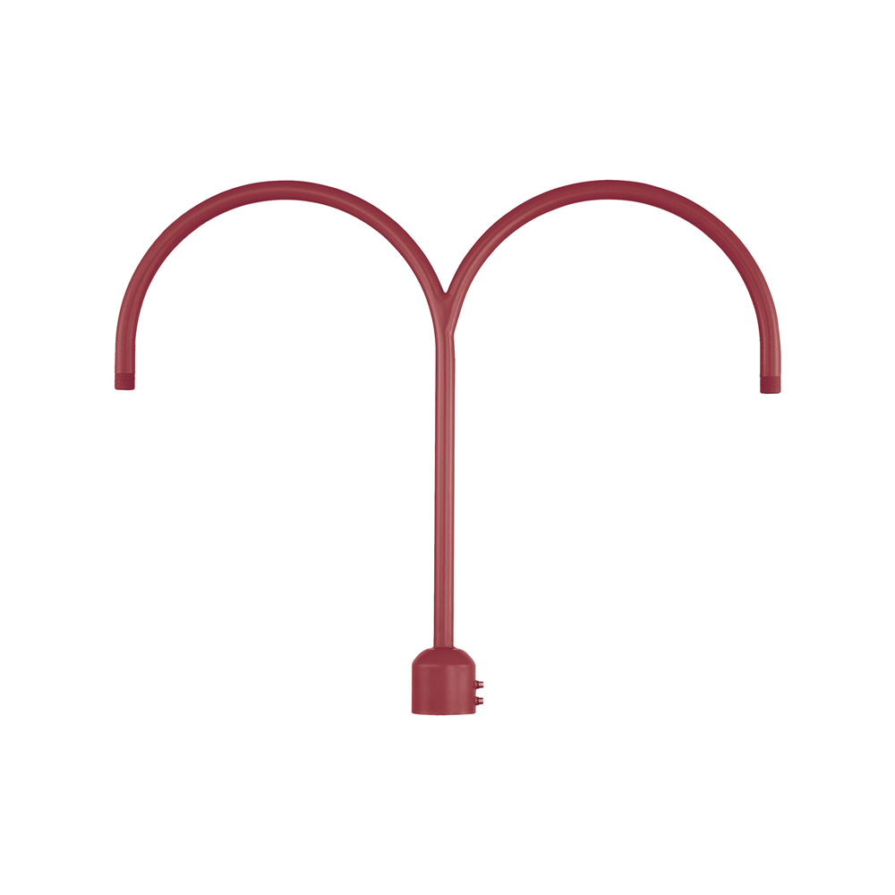 Millennium Lighting RPAD-SR R Series Double Post Adapter Satin Red finish