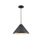 Millennium Lighting RWCC13-SB R Series 13˝ Wide Cone Cord Hung One Light Shade Satin Black finish