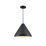 Millennium Lighting RWCC17-SB R Series 17˝ Wide Cone Cord Hung One Light Shade Satin Black finish