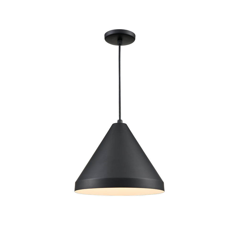 Millennium Lighting RWCC17-SB R Series 17˝ Wide Cone Cord Hung One Light Shade Satin Black finish