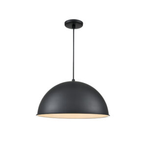 Millennium Lighting RWDBC18-SB R Series 18˝ Wide Cord Hung Deep Bowl One Light Shade Satin Black finish