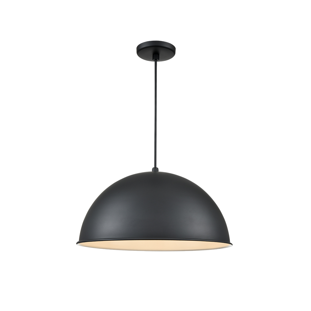 Millennium Lighting RWDBC18-SB R Series 18˝ Wide Cord Hung Deep Bowl One Light Shade Satin Black finish
