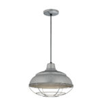 Millennium Lighting RWHC14-GA R Series 14˝ Fabric Cord Hung Warehouse Shade Galvanized finish