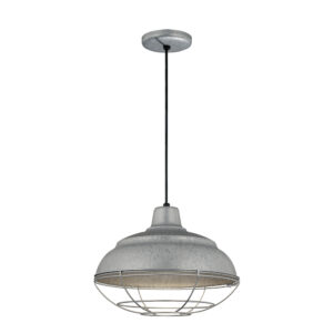 Millennium Lighting RWHC14-GA R Series 14˝ Fabric Cord Hung Warehouse Shade Galvanized finish