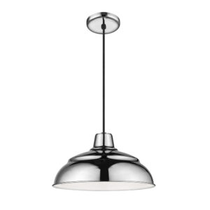 Millennium Lighting RWHC14-PN R Series 14˝ Fabric Cord Hung Warehouse Shade Polished Nickel finish