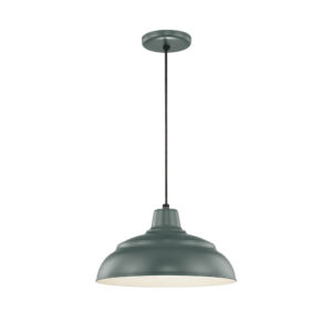 Millennium Lighting RWHC14-SG R Series 14˝ Fabric Cord Hung Warehouse Shade Satin Green finish