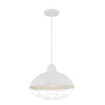 Millennium Lighting RWHC14-WH R Series 14˝ Fabric Cord Hung Warehouse Shade White finish