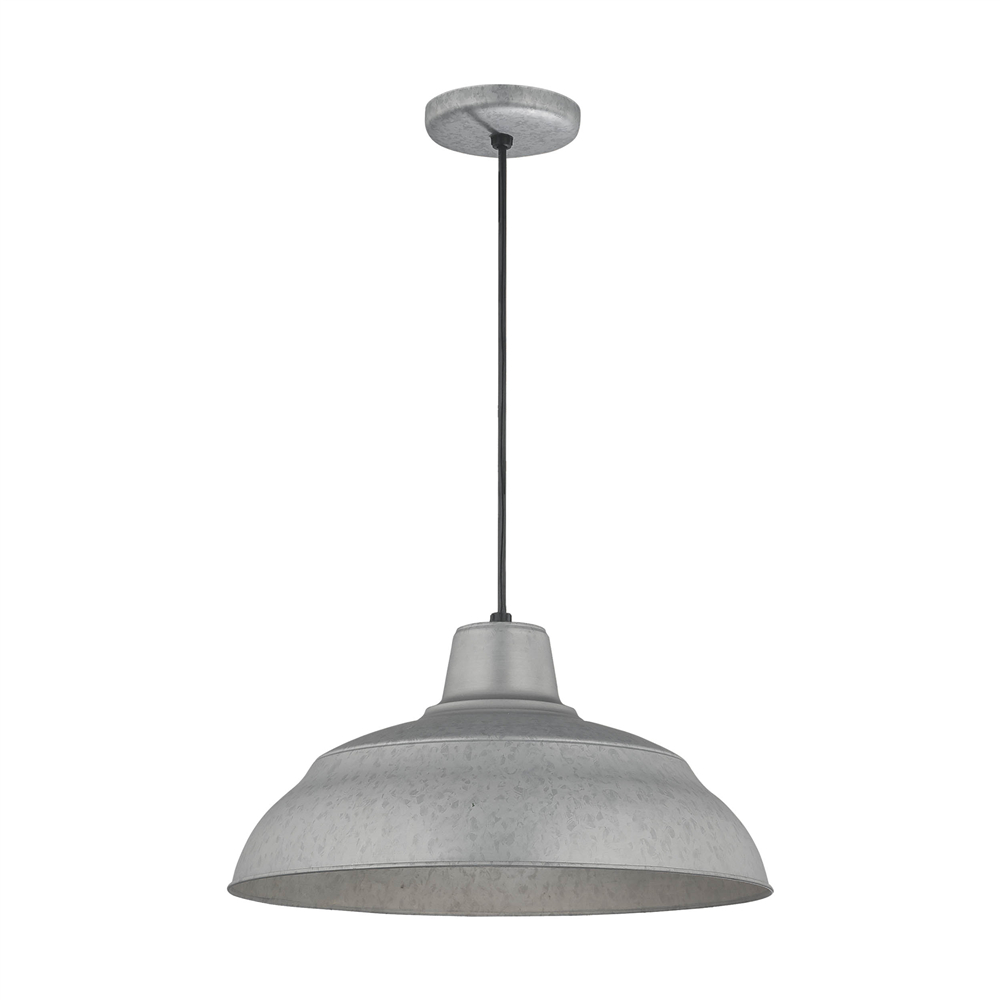 Millennium Lighting RWHC17-GA R Series 17˝ Fabric Cord Hung Warehouse Shade Galvanized finish