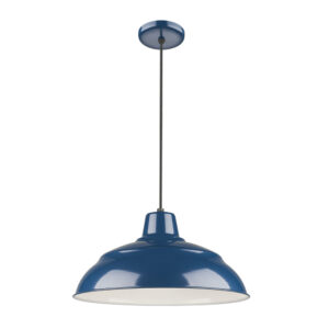 Millennium Lighting RWHC17-NB R Series 17˝ Fabric Cord Hung Warehouse Shade Navy Blue finish