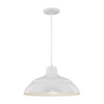 Millennium Lighting RWHC17-WH R Series 17˝ Fabric Cord Hung Warehouse Shade White finish