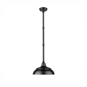 Millennium Lighting UW14-SBL R Series 1 Light 14" Pendant Satin Black finish