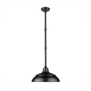 Millennium Lighting UW17-SBL R Series 1 Light 17" Pendant Satin Black finish