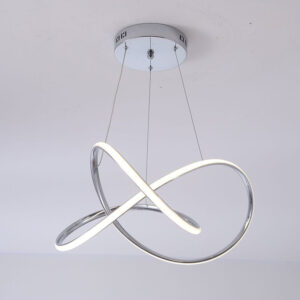 Honya Lighting — HY-PD2219-30W-3CCT-CR — Pendant Chandelier Light — Swirl Shape 30W — CCT Selectable