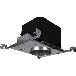 Nicor Lighting EFH6 6" Fire-Rated Recessed Housing with Medium (E26) Edison base, Black/Silver