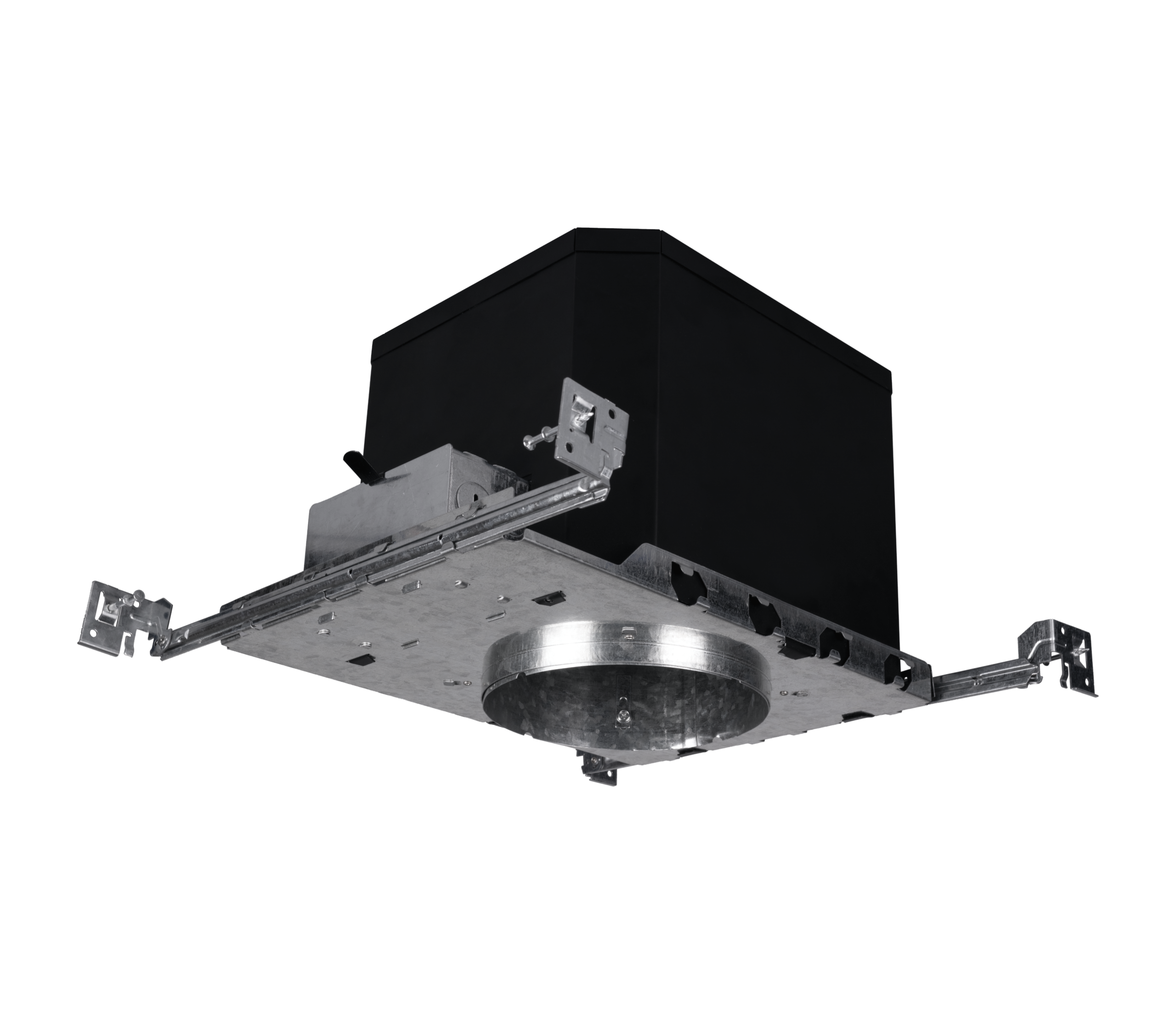Nicor Lighting EFH6 6" Fire-Rated Recessed Housing with Medium (E26) Edison base, Black/Silver