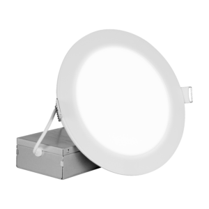 Nicor Lighting REL611204KRDWH 6" Edge-Lit Recessed LED Downlight Round, 4000K, White