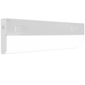 Nicor Lighting UCB112SWH 12" LED Undercabinet CCT Selectable with On/Off Switch, Selectable CCT, White