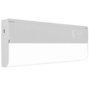 Nicor Lighting UCB109SNWH 9" LED Undercabinet CCT Selectable without Switch, Selectable CCT, White