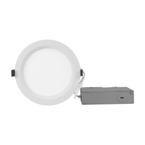 Nicor Lighting REL61UNVSRDWHBF 6" Edge-Lit Recessed LED Downlight Round with Baffle, Selectable CCT, White