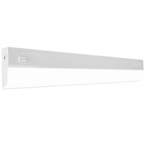 Nicor Lighting UCB124SWH 24" LED Undercabinet CCT Selectable with On/Off Switch, Selectable CCT, White